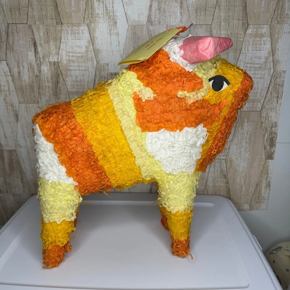 Vintage La Sorpresa Imports Bull Pinata Party Decoration New with Tag